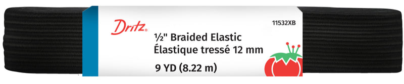 Chargez l'image dans la visionneuse de la galerie, 11532XB|Dritz 1/2" Braided Elastic, 9 Yard, Black