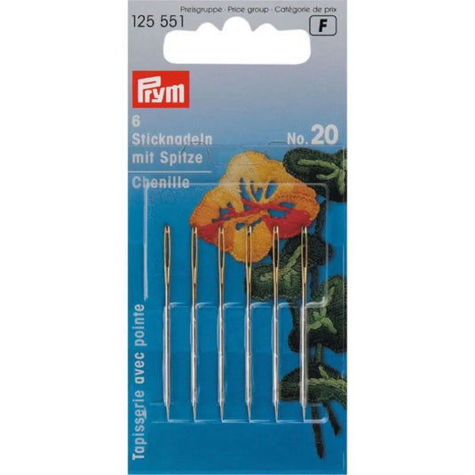 125551|Prym Chenille Needles, No. 20, 6 PC