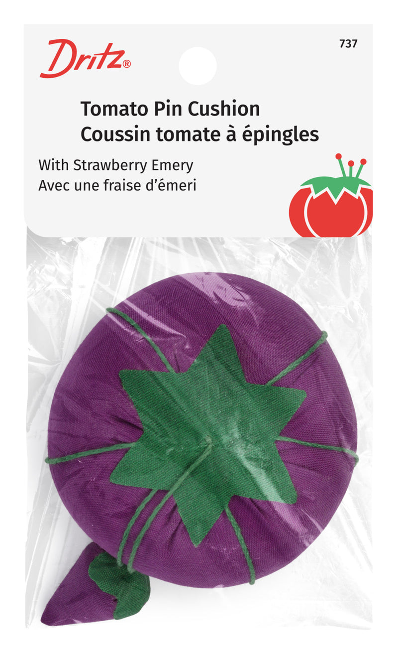 Cargue la imagen en el visor de la galería, 737|Dritz 2-3/4" Tomato Pin Cushion with Strawberry Emery, Assorted Colors