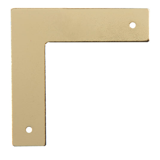 44788-35|Dritz Smooth Campaign Hardware Corners, Small, Brass, 4 pc