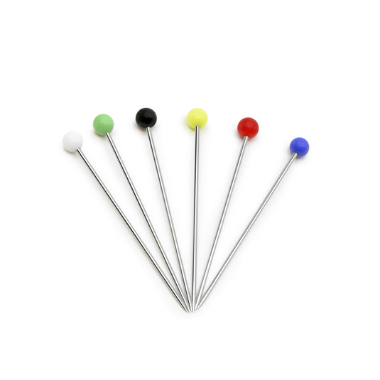 60|Dritz 1-1/4" Glass Head Pins, Assorted, 40 pc