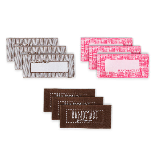 3242|Dritz Sew-on Woven Quilt Labels, Assorted, 9 pc