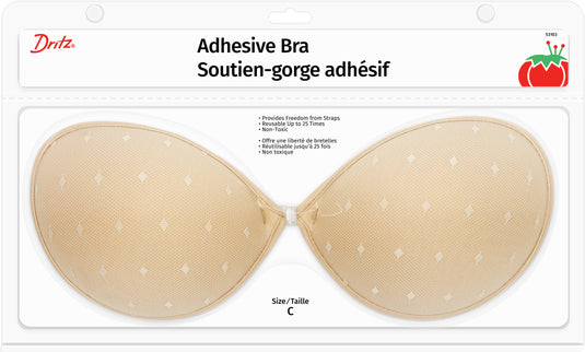 53103|Dritz Adhesive Bra, Beige, C Cup