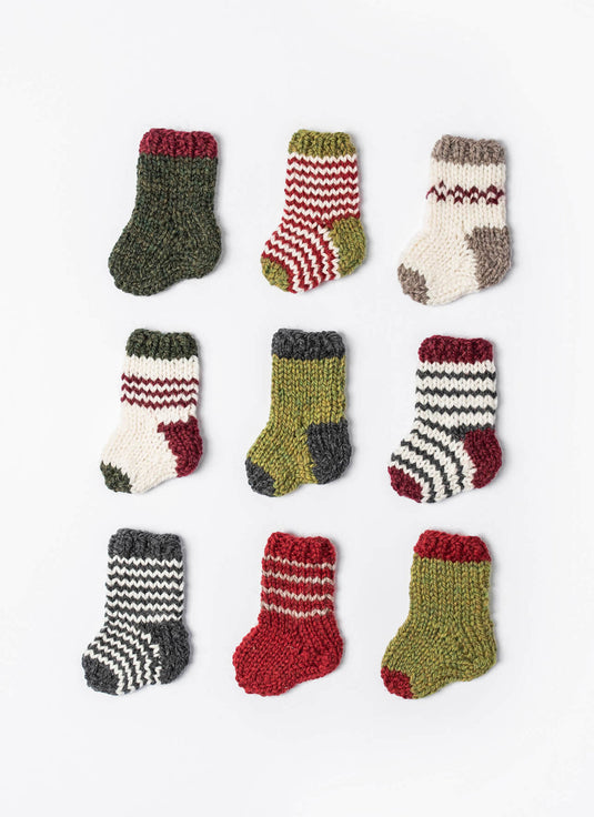 BSF-202444|Blue Sky Fibers Holiday Cheer Mini Stocking Pattern, Free PDF Pattern