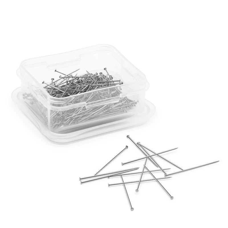 Load image into Gallery viewer, 20|Dritz 1-1/4" Brass Dressmaker Pins, Nickel, 200 pc