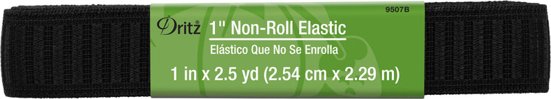 Cargue la imagen en el visor de la galería, 9507B|Dritz 1" Non-Roll Elastic, Black, 2-1/2 yd