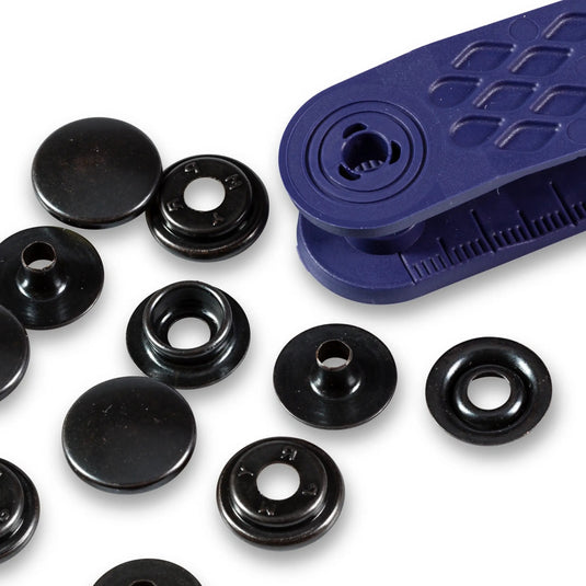 390200|Prym SPORT 15 mm black oxidized with tools 10pc