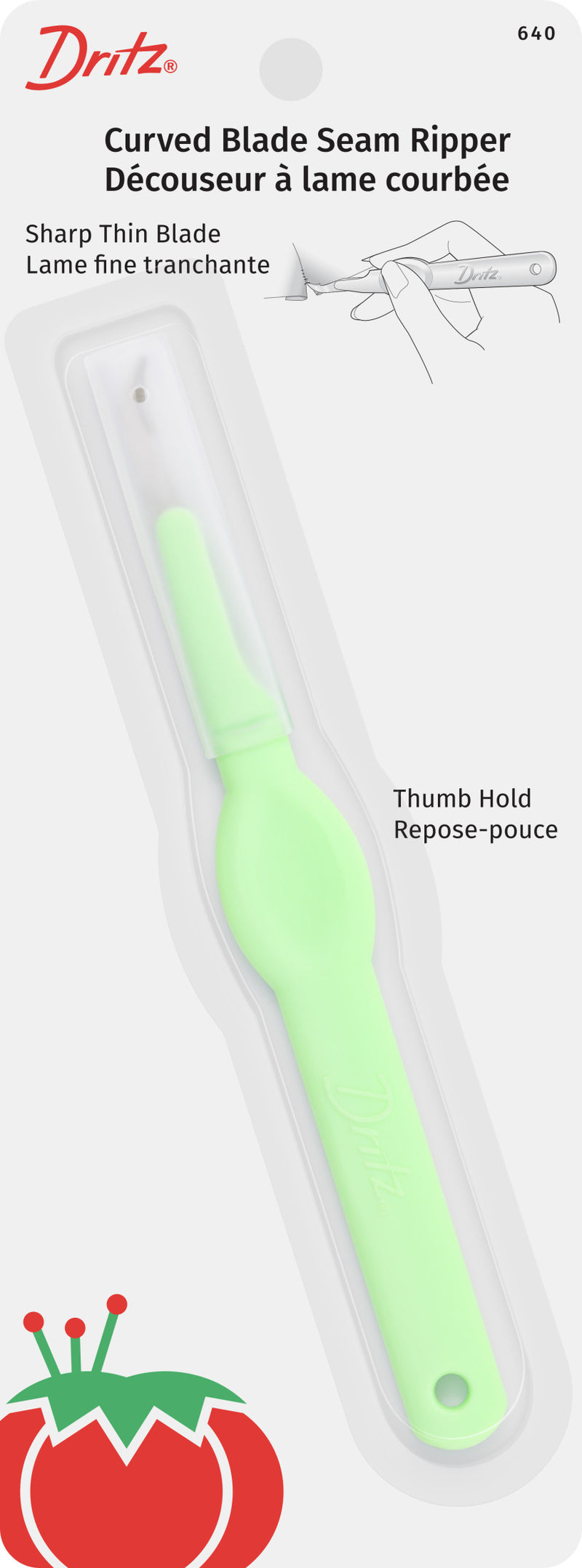 Load image into Gallery viewer, 640|Dritz Curved Blade Seam Ripper, Thumb Hold