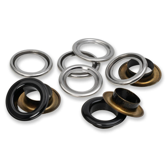 542561|Prym Eyelets with washers 14 mm black 15pc