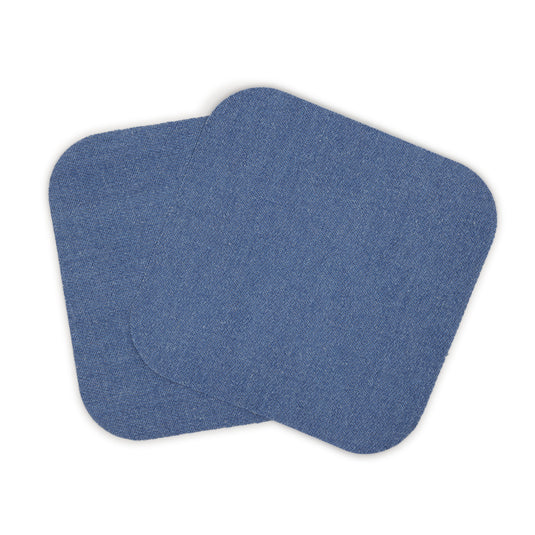 55240-59D|Dritz Denim Iron-On Patches, 5" x 5", 2 pc, Faded Blue