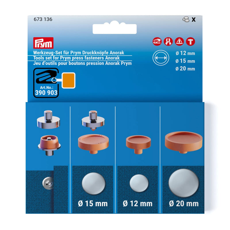 Chargez l'image dans la visionneuse de la galerie, 673136|Prym VARIO Tools set ANORAK 12-15-20 mm