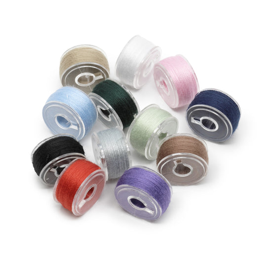941|Dritz Class 15 Reusable Bobbins, Assorted, 12 pc
