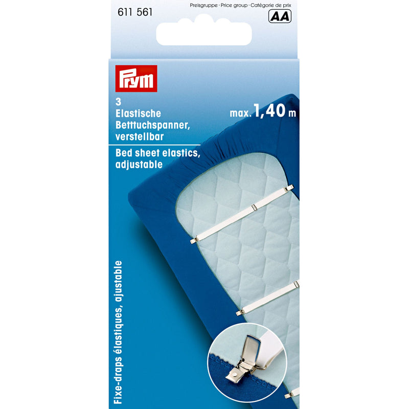 Load image into Gallery viewer, 611561|Prym Adjustable Bed Sheet Elastics, 3 pc