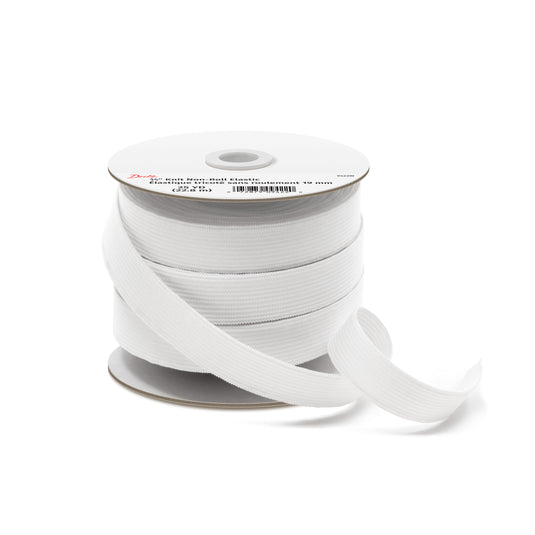 9422W|Dritz 3/4" Knit Non-Roll Elastic, White, 25 yd