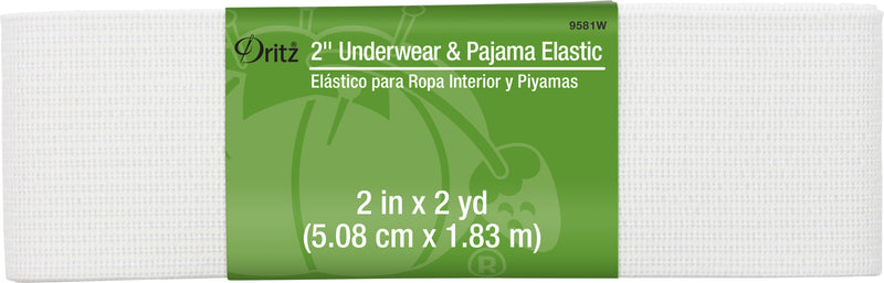 Load image into Gallery viewer, 9581W|Dritz 2" Underwear &amp; Pajama Elastic, White, 2 yd