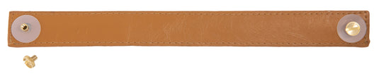 44309-73|Dritz 10" Faux Leather Handle Set, Ocher Brown