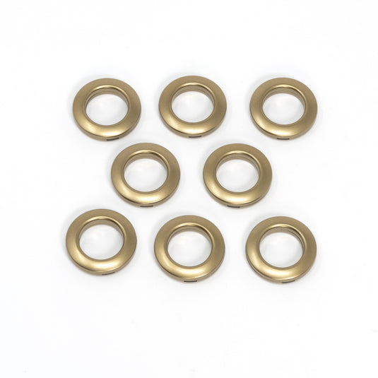 44459|Dritz 1" Plastic Curtain Grommets, Antique Gold, 8 Sets