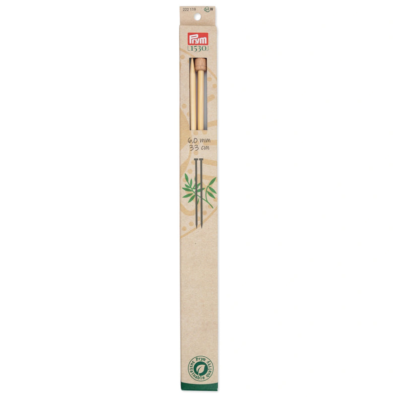 Load image into Gallery viewer, 222119|Prym 13" Single Point Bamboo Knitting Needles, 6mm
