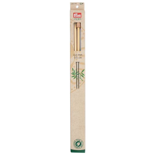 222119|Prym 13" Single Point Bamboo Knitting Needles, 6mm