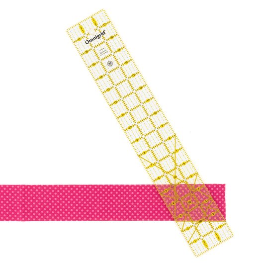 R18A|Omnigrid Rectangle Ruler with Angles, 3" x 18"