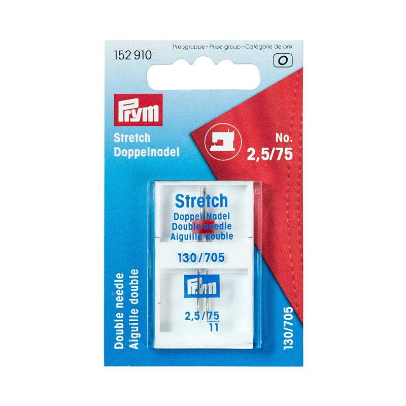 Load image into Gallery viewer, 152910|Prym Double Sewing Machine Needle, Stretch, Size 2.5 (No. 75)