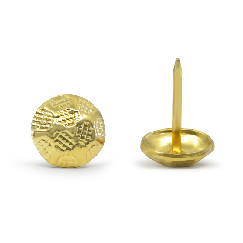 Chargez l'image dans la visionneuse de la galerie, 9012|Dritz 7/16" Textured Decorative Nails, Brass, 24 pc