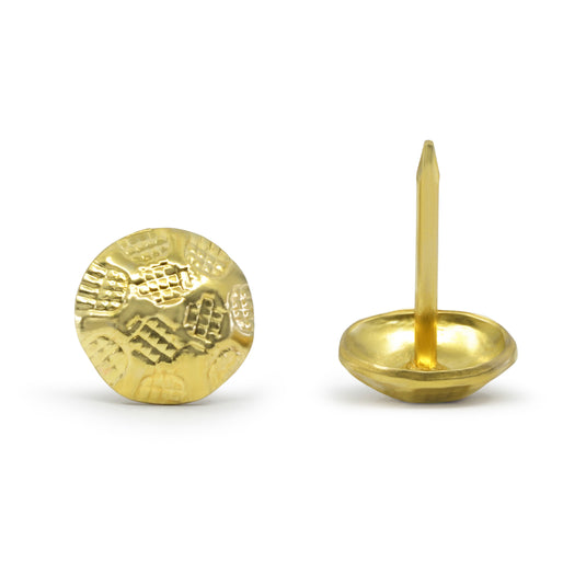 9012|Dritz 7/16" Textured Decorative Nails, Brass, 24 pc