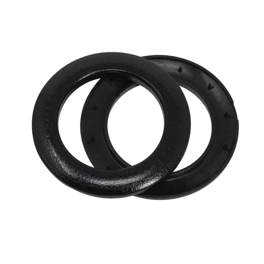 44464|Dritz 1-9/16" Plastic Curtain Grommets, Black Textured, 8 Sets
