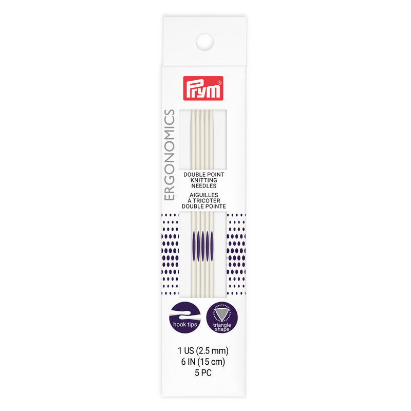 Chargez l'image dans la visionneuse de la galerie, 57065|Prym 6" Ergonomic Double Point Knitting Needles, US 1 (2.5mm)