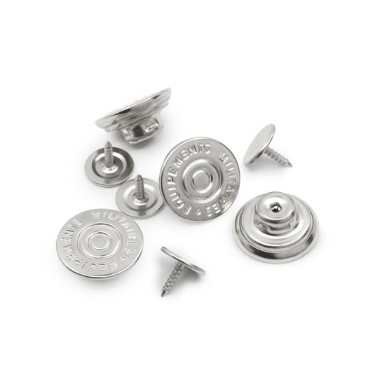 9-65|Dritz 5/8" Dungaree Buttons, 4 pc, Nickel