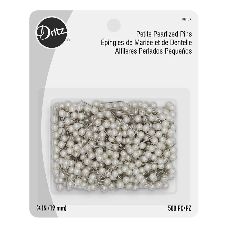 Load image into Gallery viewer, BK159|Dritz 3/4" Petite Pearlized Pins, White, 500 pc