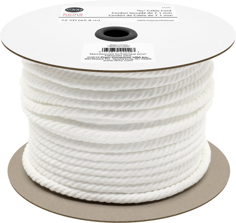 Load image into Gallery viewer, 44240|Dritz 9/32" Cable Cord, White, 72 yd