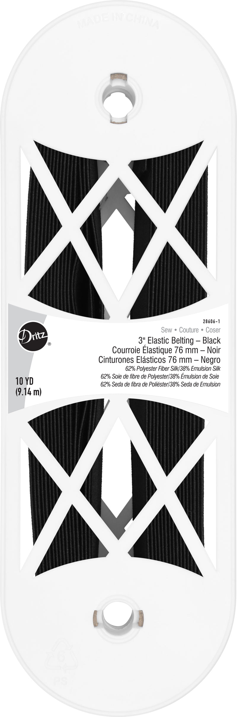 Load image into Gallery viewer, 28606-1|Dritz 3" Elastic Belting, Black, 10 yd