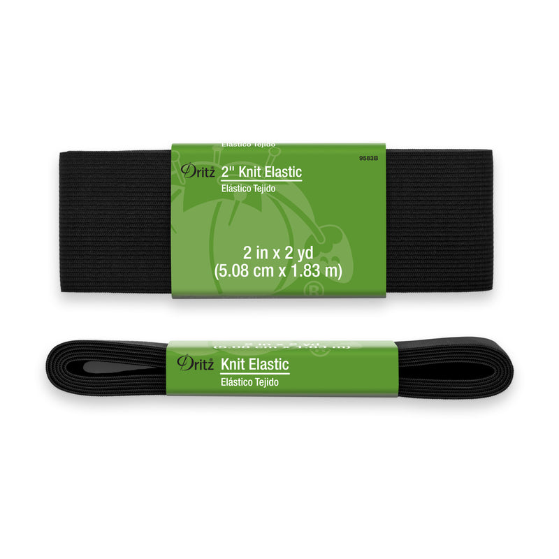Load image into Gallery viewer, 9583B|Dritz 2" Knit Elastic, Black, 2 yd