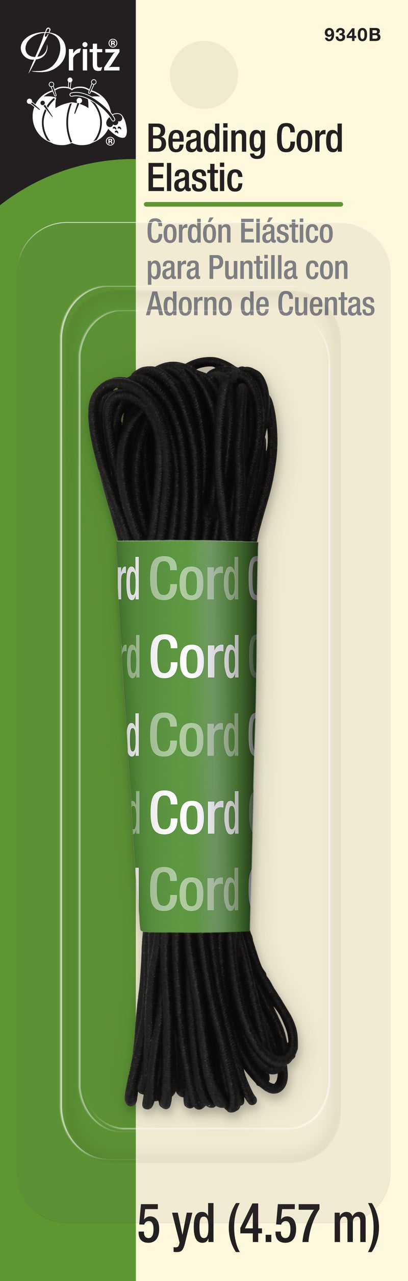 Chargez l'image dans la visionneuse de la galerie, 9340B|Dritz Beading Cord Elastic, Black, 5 yd