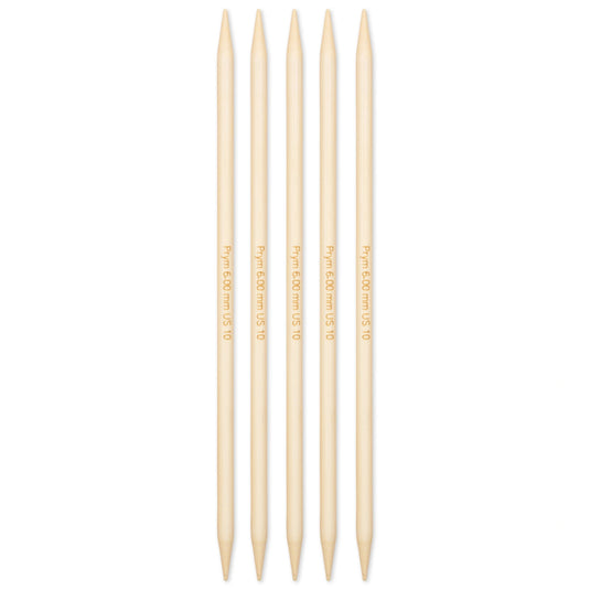222217|Prym 8" Double Point Bamboo Knitting Needles, 6mm