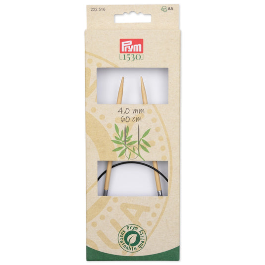 222516|Prym 24" (60 cm) Circular Bamboo Knitting Needles, US 6 (4 mm)