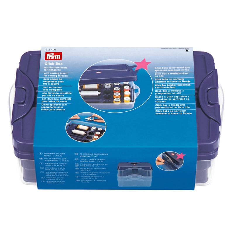 Load image into Gallery viewer, 612406|Prym Click Box with Thread Sorting Inserts, Clear