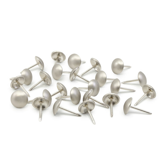 44283|Dritz 7/16" Smooth Decorative Nails, Brushed Nickel, 24 pc