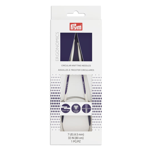 57085|Prym 32" Ergonomic Circular Knitting Needles, US 7 (4.5mm)