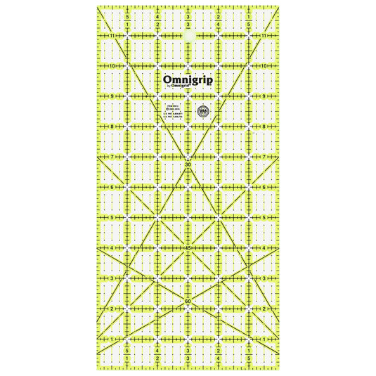RN12|Omnigrid Omnigrip Neon Rectangle Ruler, 6" x 12"