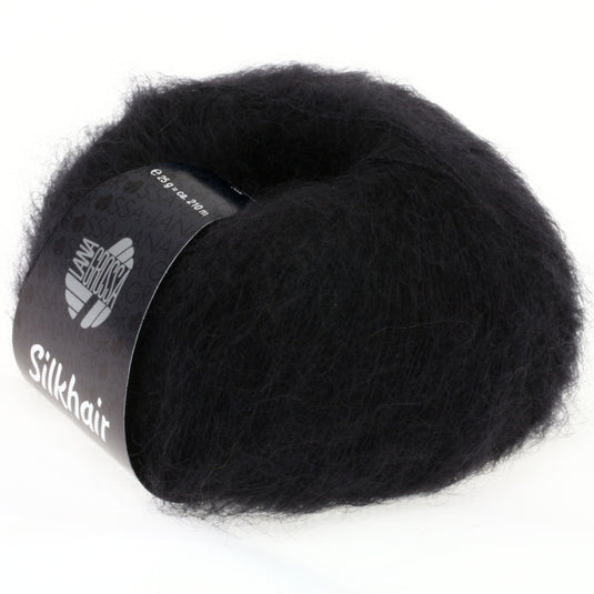 5710014|Lana Grossa Silkhair Yarn, Black