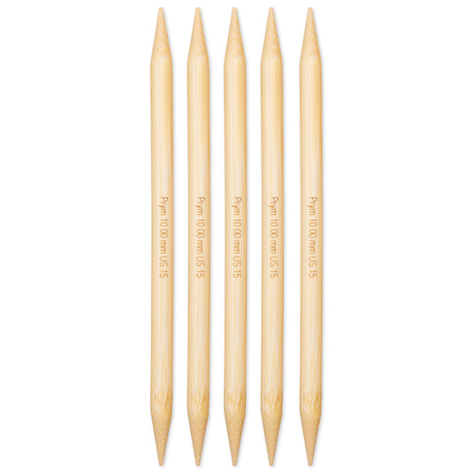 222221|Prym 8" Double Point Bamboo Knitting Needles, 10mm