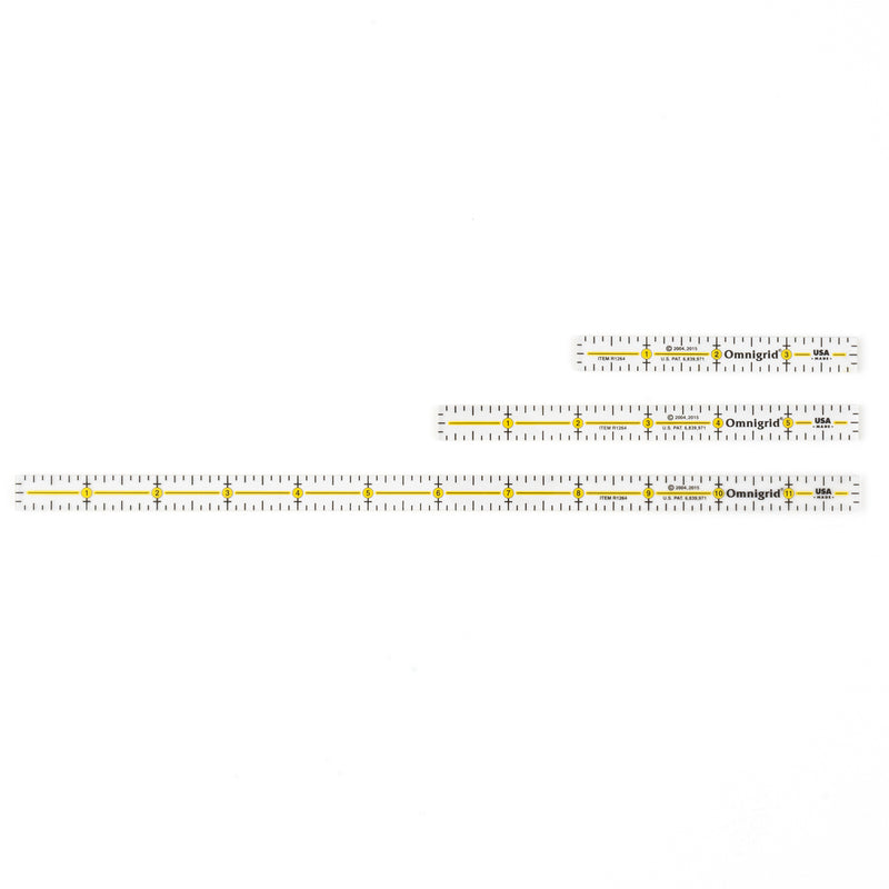 Load image into Gallery viewer, R1264S|Omnigrid Marking Ruler Trio with Lengths 4", 6", 12"
