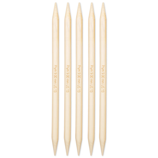 222220|Prym 8" Double Point Bamboo Knitting Needles, 9mm