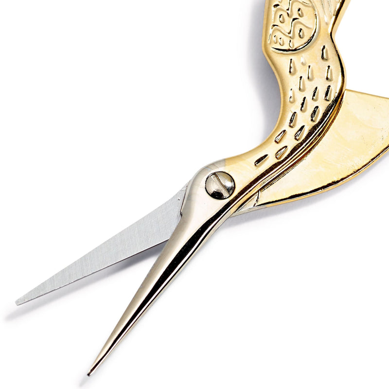 Load image into Gallery viewer, 611445|Prym 3-1/2" Stork Embroidery Scissors, Gold
