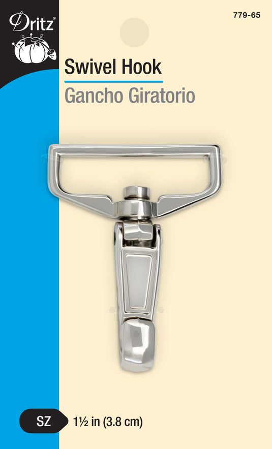 779-65|Dritz 1-1/2" Swivel Hook, Silver