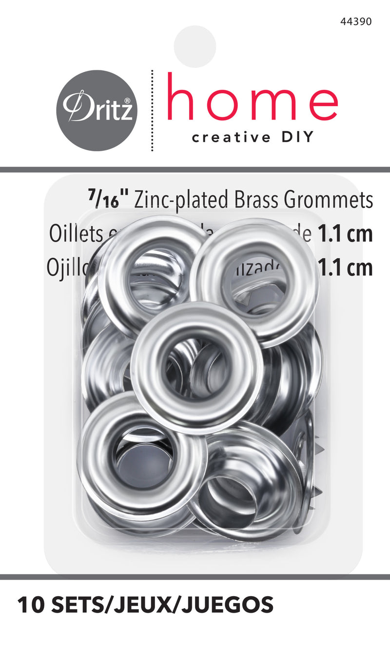 Load image into Gallery viewer, 44390|Dritz 7/16" Zinc-Plated Brass Grommets, 10 Sets