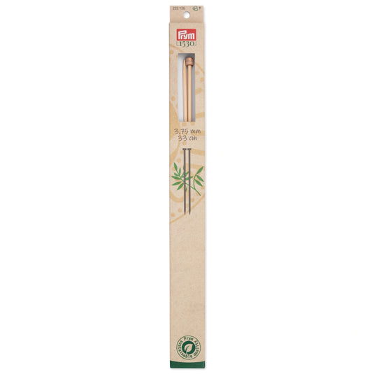 222126|Prym 13" Single Point Bamboo Knitting Needles, 3.75mm