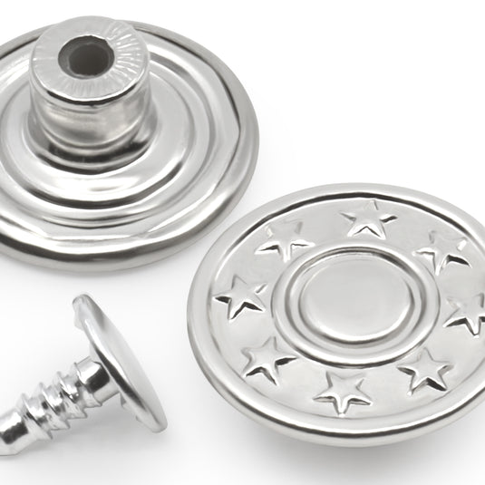 4-65|Dritz Jean Buttons, 6 pc, Nickel
